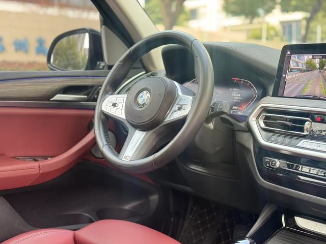 BMW X3 2023 xDrive30i Leading Type M Obsidian Night Suit interior photo 12